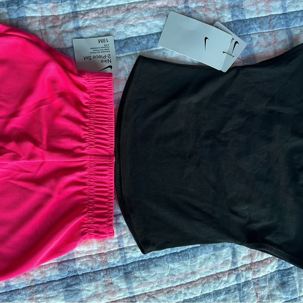 Toddler Nike Black and Pink Activewear Set